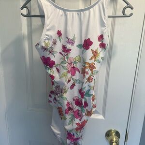 Tommy Bahama one piece, high neck floral bathing suit with belt. Worn once.